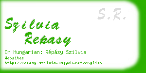 szilvia repasy business card