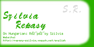 szilvia repasy business card